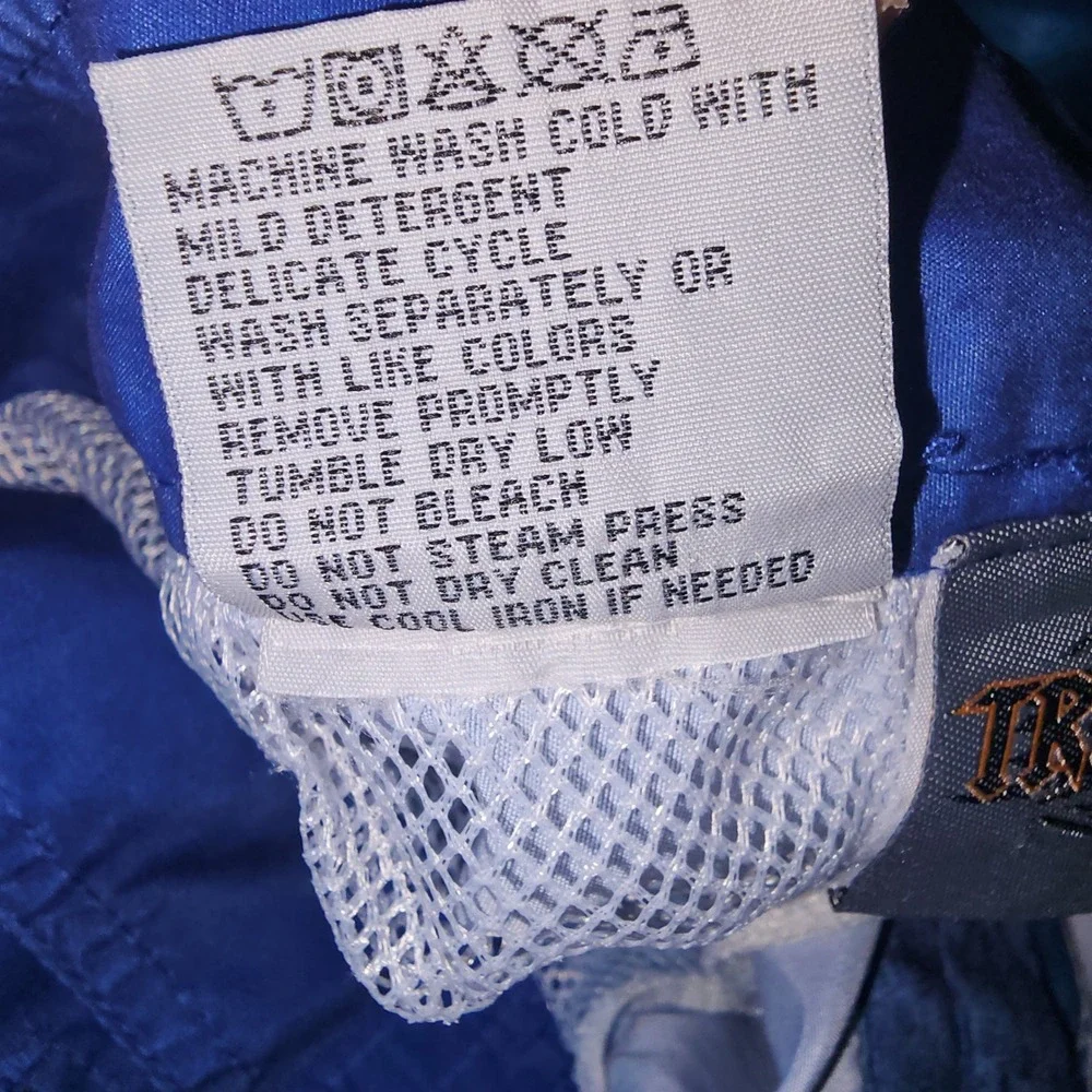 Tru Cal Board Shorts Mens LG Blue Surf Wave Graphic Print Swim Trunks Mesh Lined